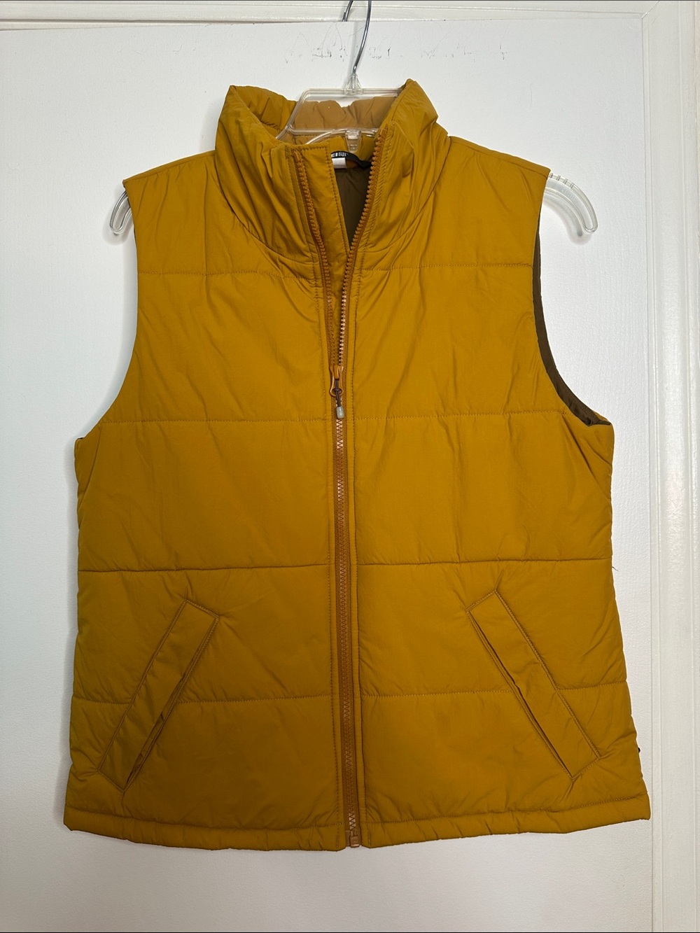 REI Women's Quilted Puffer Vest in Mustard